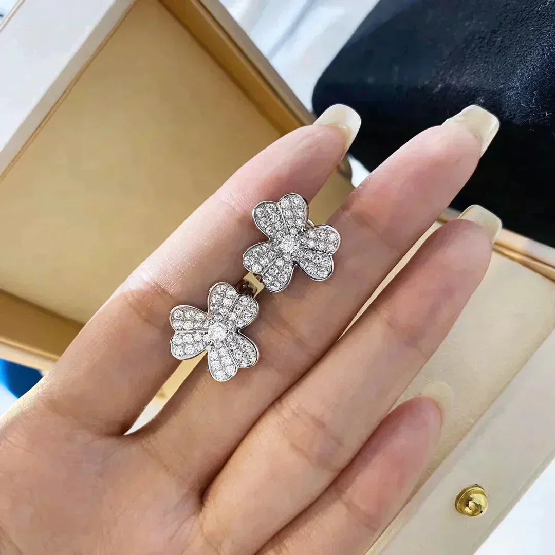[Lumi Jewellery]CLOVER COMOS DIAMOND EARRINGS SILVER