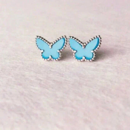[Lumi Jewellery]BUTTERFLY TURQUOISE EARRINGS SILVER