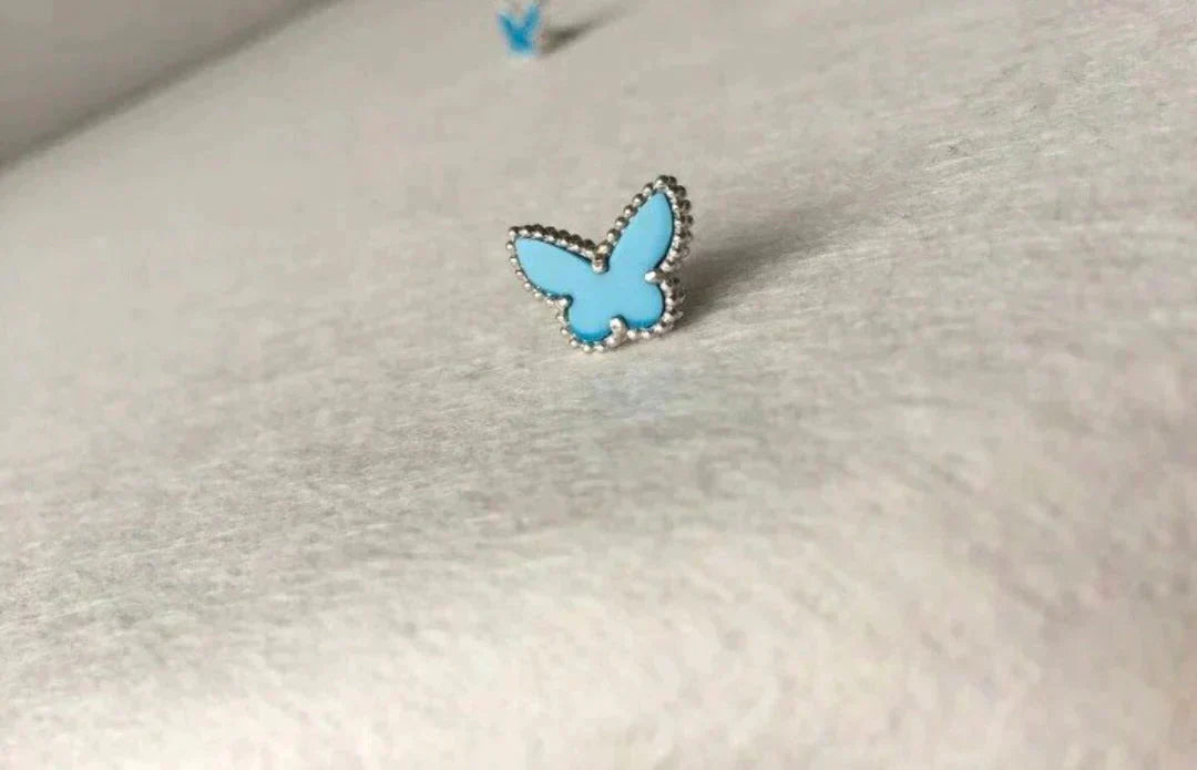 [Lumi Jewellery]BUTTERFLY TURQUOISE EARRINGS SILVER