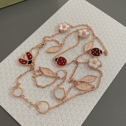 [Lumi Jewellery]LUCKY SPRING 15 MOTIFS ROSE GOLD NECKLACE