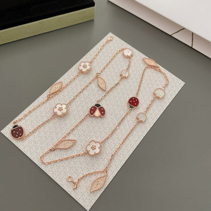 [Lumi Jewellery]LUCKY SPRING 15 MOTIFS ROSE GOLD NECKLACE