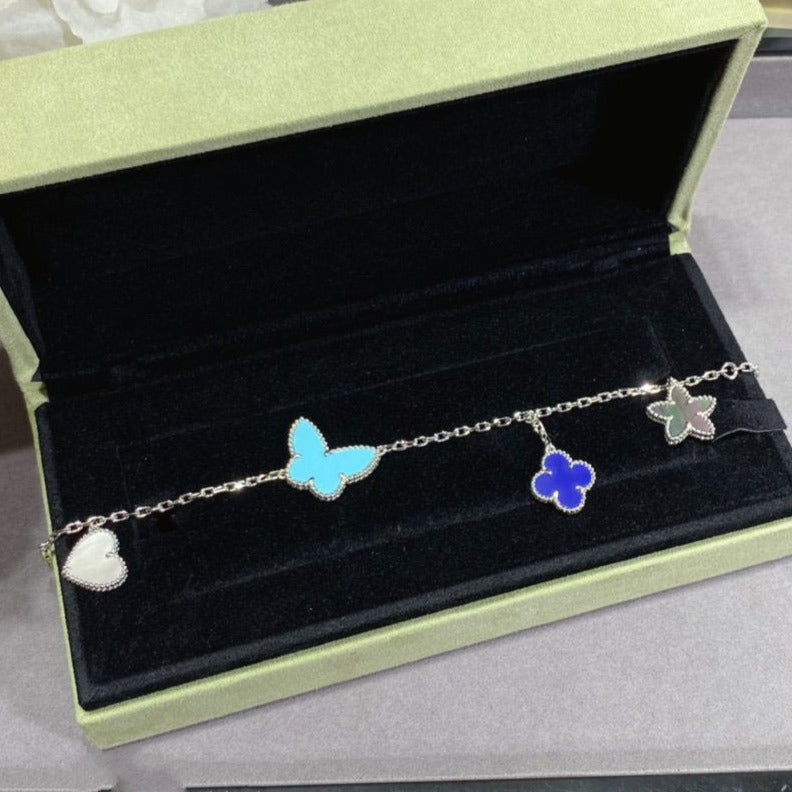 [Lumi Jewellery]LUCKY SPRING SILVER BRACELET 4 MOTIF
