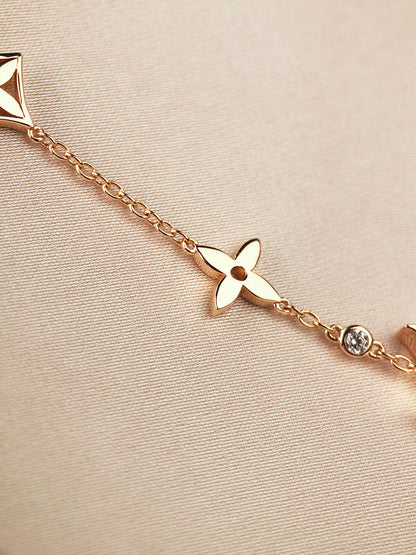 [Lumi Jewellery]STAR AND SUN 7 MOTIFS GOLD BRACELET