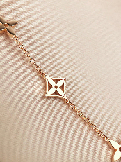[Lumi Jewellery]STAR AND SUN 7 MOTIFS GOLD BRACELET