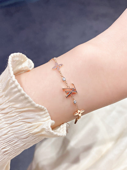 [Lumi Jewellery]STAR AND SUN 7 MOTIFS GOLD BRACELET