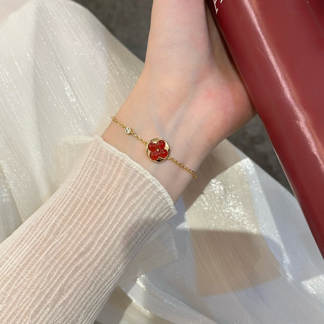 [Lumi Jewellery]SUN PEDANT CARNELIAN BRACELET