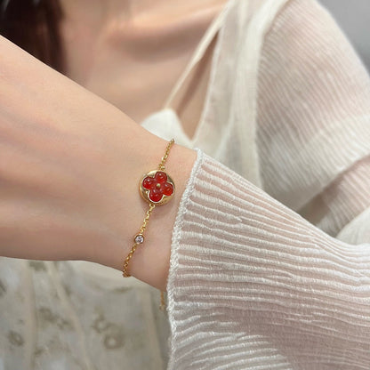 [Lumi Jewellery]SUN PEDANT CARNELIAN BRACELET