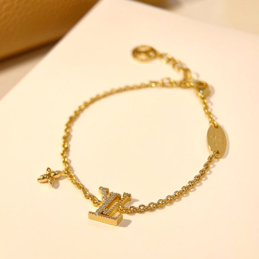 [Lumi Jewellery]LOGO STAR MOTIF GOLD BRACELET
