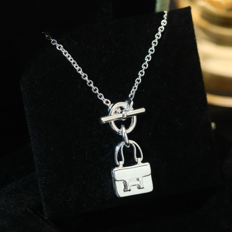 [Lumi Jewellery]POP H PEDANT SILVER NECKLACE