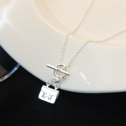 [Lumi Jewellery]POP H PEDANT SILVER NECKLACE