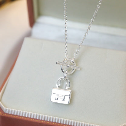 [Lumi Jewellery]POP H PEDANT SILVER NECKLACE