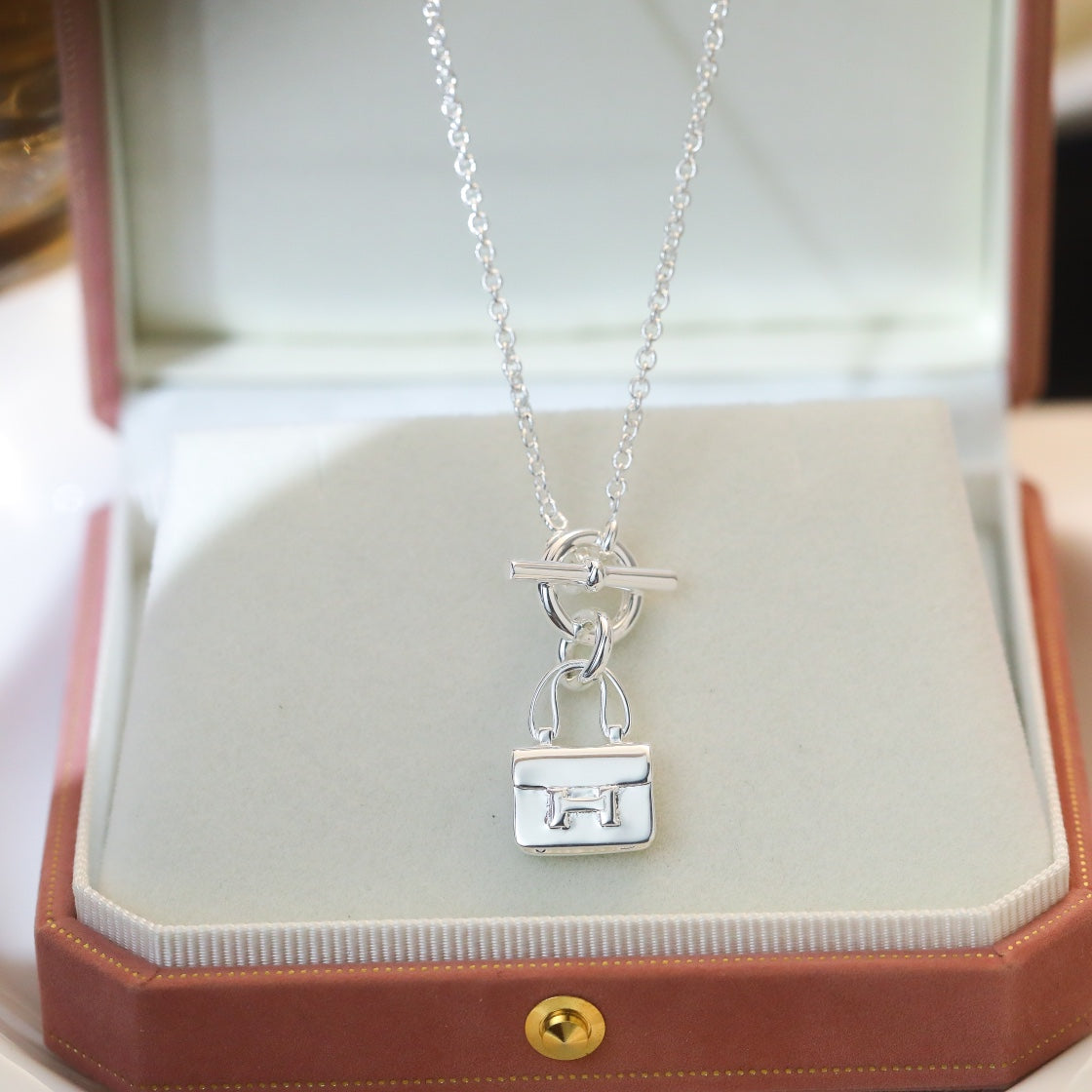 [Lumi Jewellery]POP H PEDANT SILVER NECKLACE