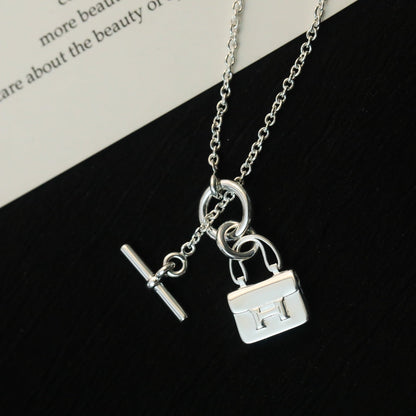 [Lumi Jewellery]POP H PEDANT SILVER NECKLACE