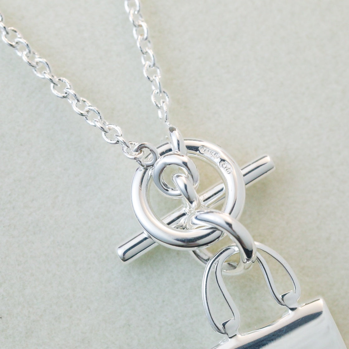[Lumi Jewellery]POP H PEDANT SILVER NECKLACE