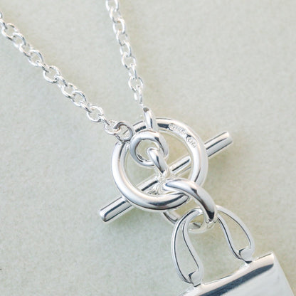 [Lumi Jewellery]POP H PEDANT SILVER NECKLACE
