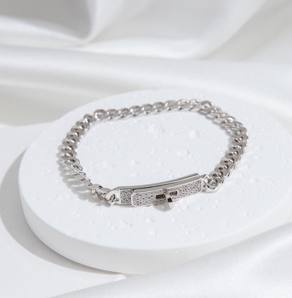[Lumi Jewellery]KELLY CHAIN SILVER DIAMOND BRACELET