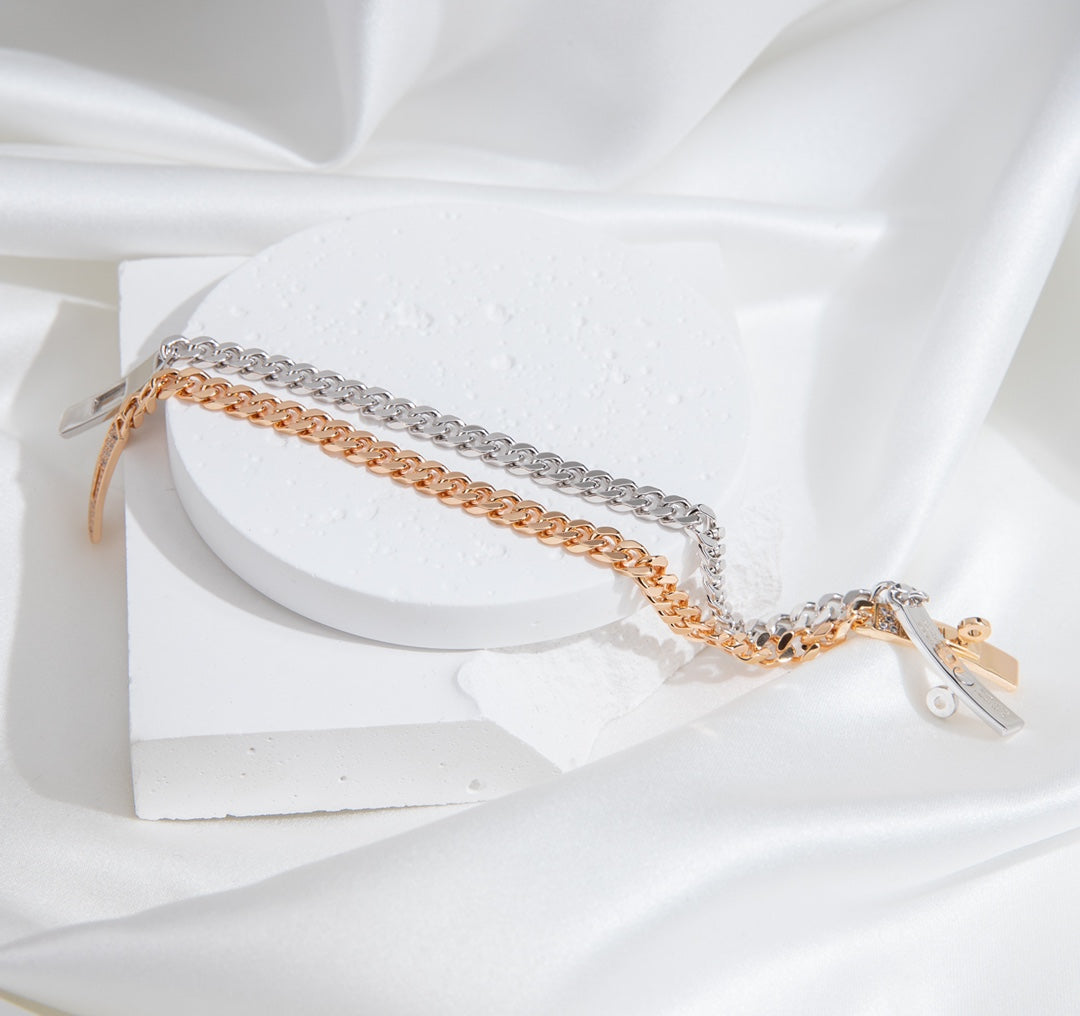 [Lumi Jewellery]KELLY CHAIN SILVER DIAMOND BRACELET