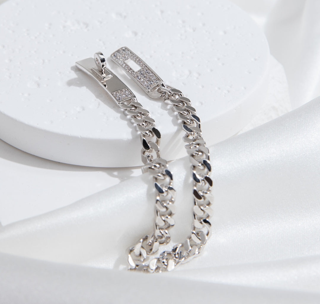 [Lumi Jewellery]KELLY CHAIN SILVER DIAMOND BRACELET