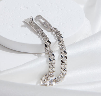 [Lumi Jewellery]KELLY CHAIN SILVER DIAMOND BRACELET