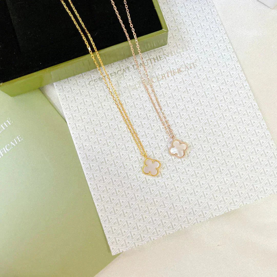 [Lumi Jewellery]CLOVER MINI 9.5MM WHITE MOTHER-OF-PEARL NECKLACE