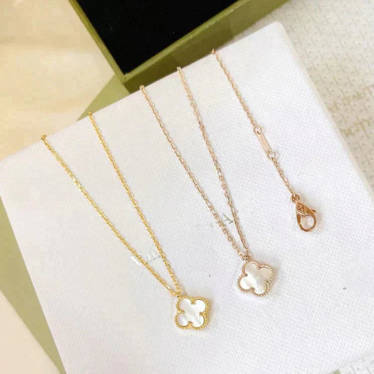 [Lumi Jewellery]CLOVER MINI 9.5MM WHITE MOTHER-OF-PEARL NECKLACE