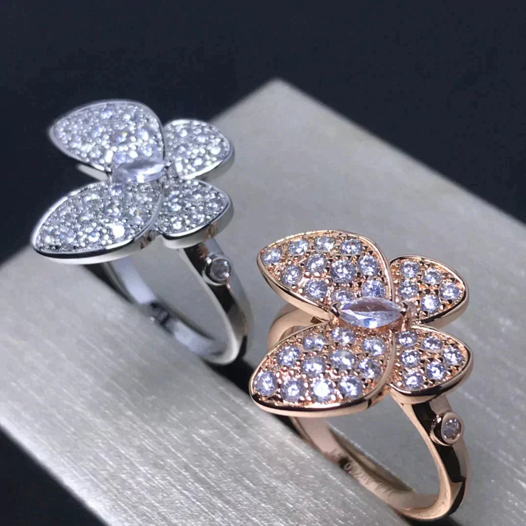 [Lumi Jewellery]BUTTERFLY PINK GOLD DIAMOND RING