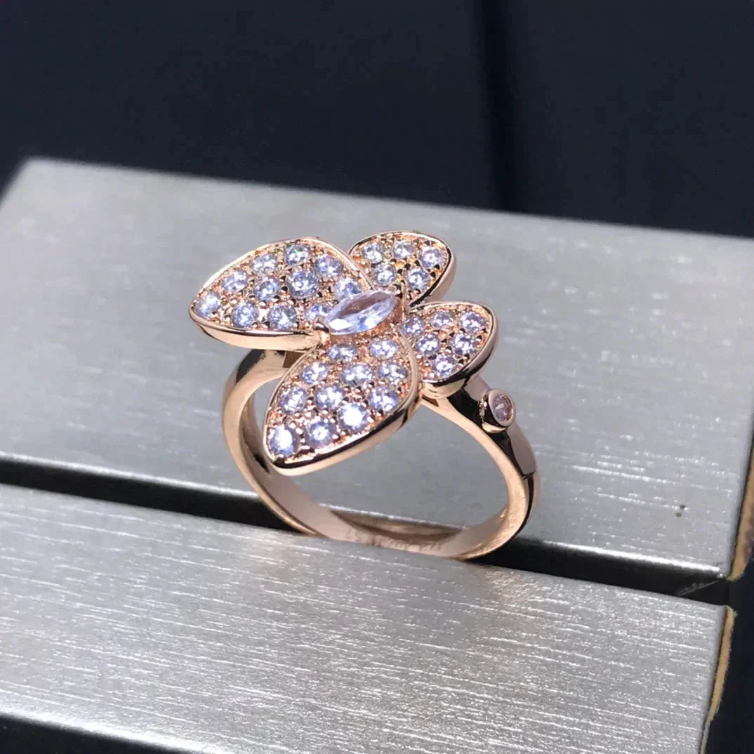 [Lumi Jewellery]BUTTERFLY PINK GOLD DIAMOND RING