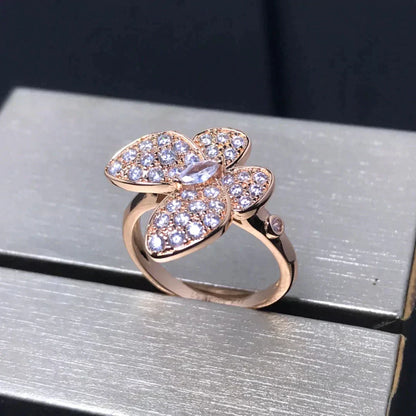 [Lumi Jewellery]BUTTERFLY PINK GOLD DIAMOND RING