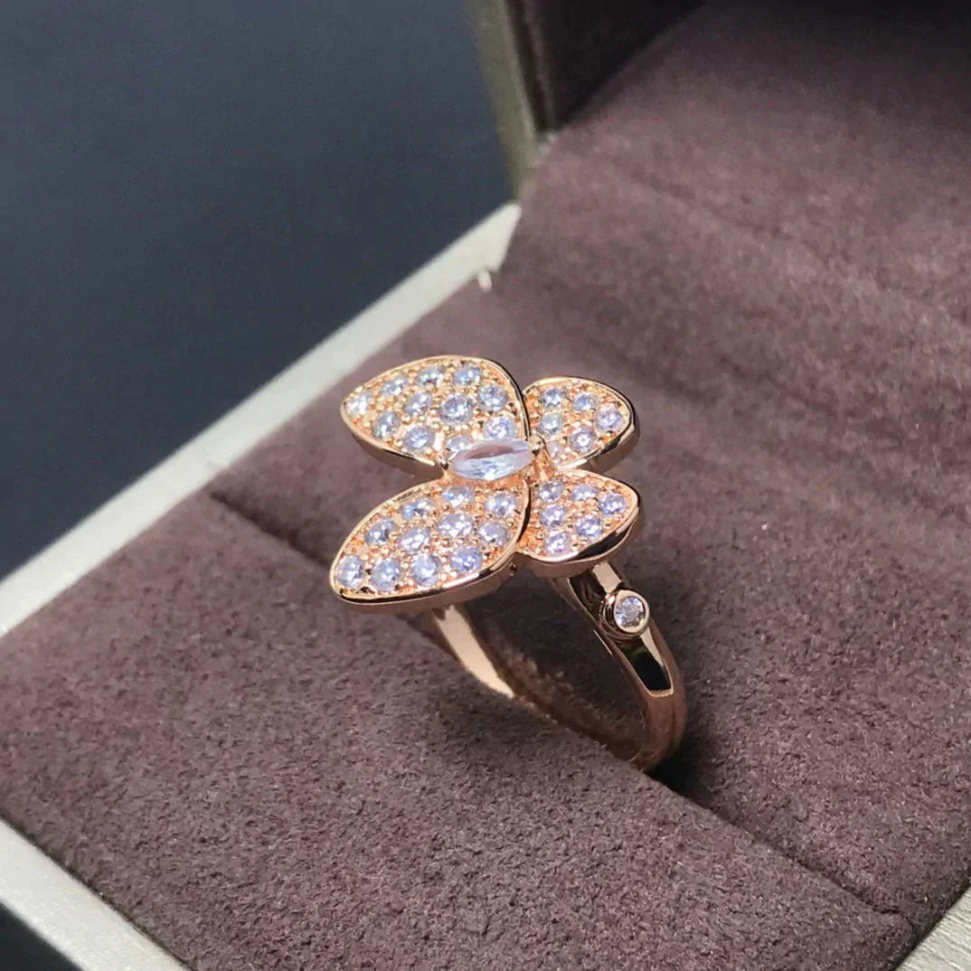 [Lumi Jewellery]BUTTERFLY PINK GOLD DIAMOND RING