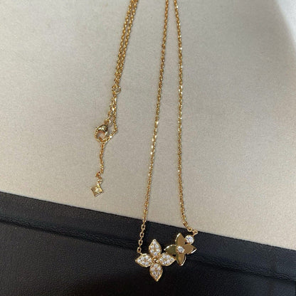 [Lumi Jewellery]STAR BLOSSOM NECKLACE PINK GOLD DIAMONDS