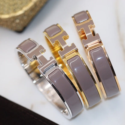 [Lumi Jewellery]H BRACELET 12MM BROWN