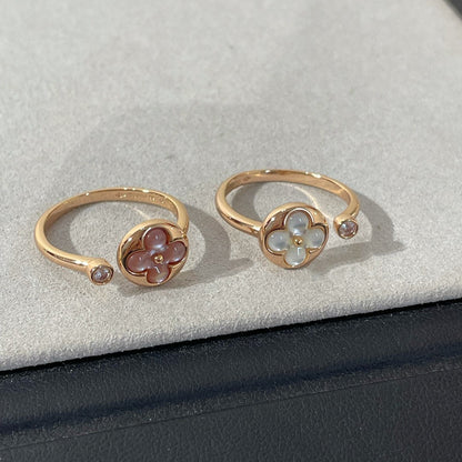 [Lumi Jewellery]SUN 1 DIAMOND PINK MOP RING