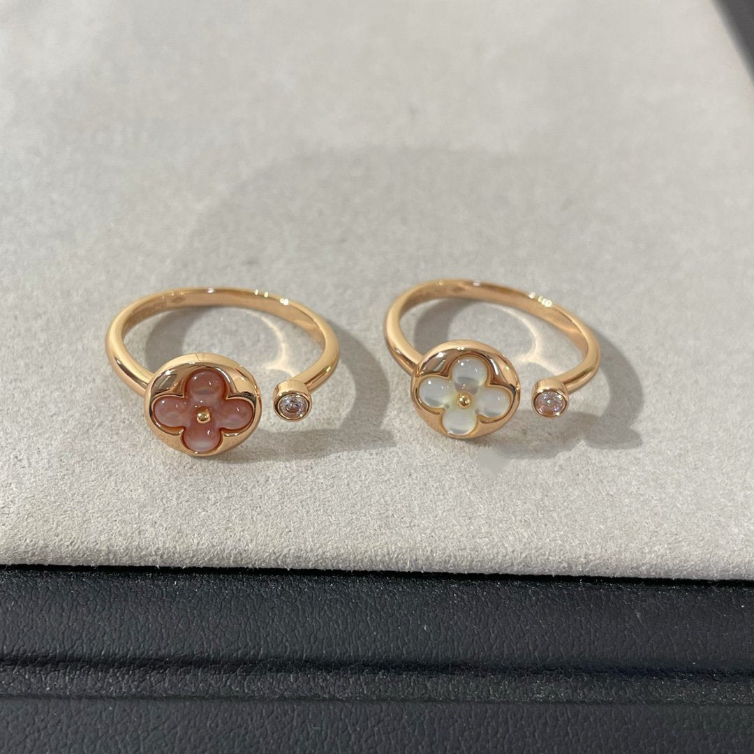 [Lumi Jewellery]SUN 1 DIAMOND PINK MOP RING