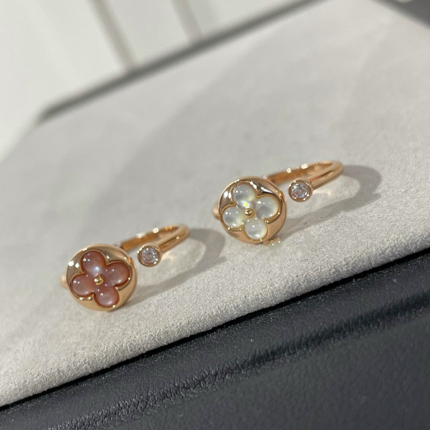 [Lumi Jewellery]SUN 1 DIAMOND PINK MOP RING