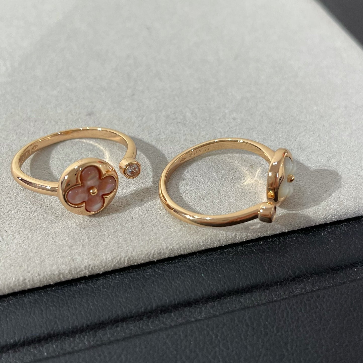 [Lumi Jewellery]SUN 1 DIAMOND PINK MOP RING