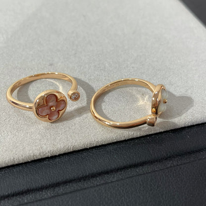 [Lumi Jewellery]SUN 1 DIAMOND PINK MOP RING