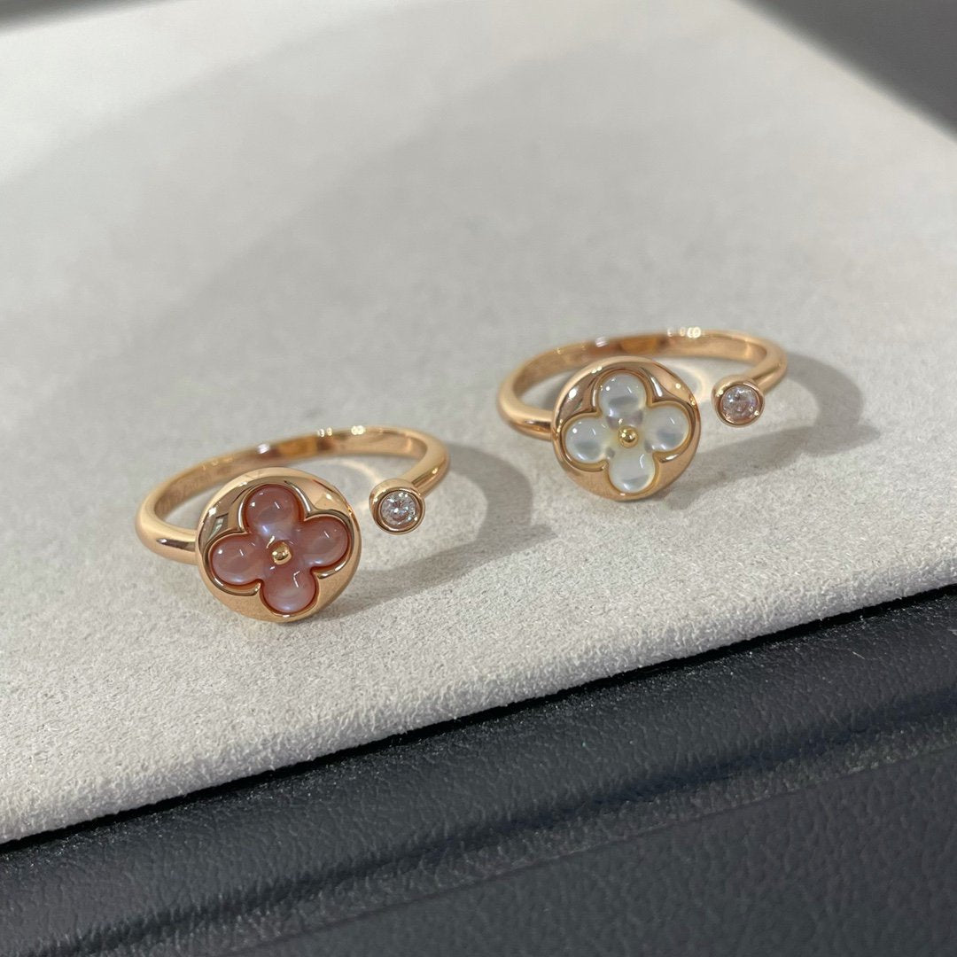 [Lumi Jewellery]SUN 1 DIAMOND PINK MOP RING