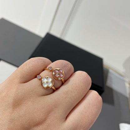 [Lumi Jewellery]SUN 1 DIAMOND PINK MOP RING