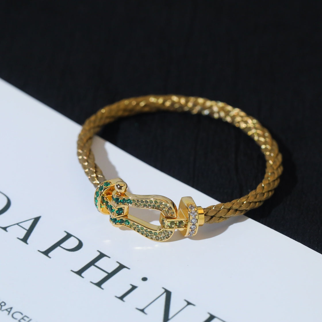 [Lumi Jewellery]FORCE 10 GOLD GREEN DIAMOND PAVED