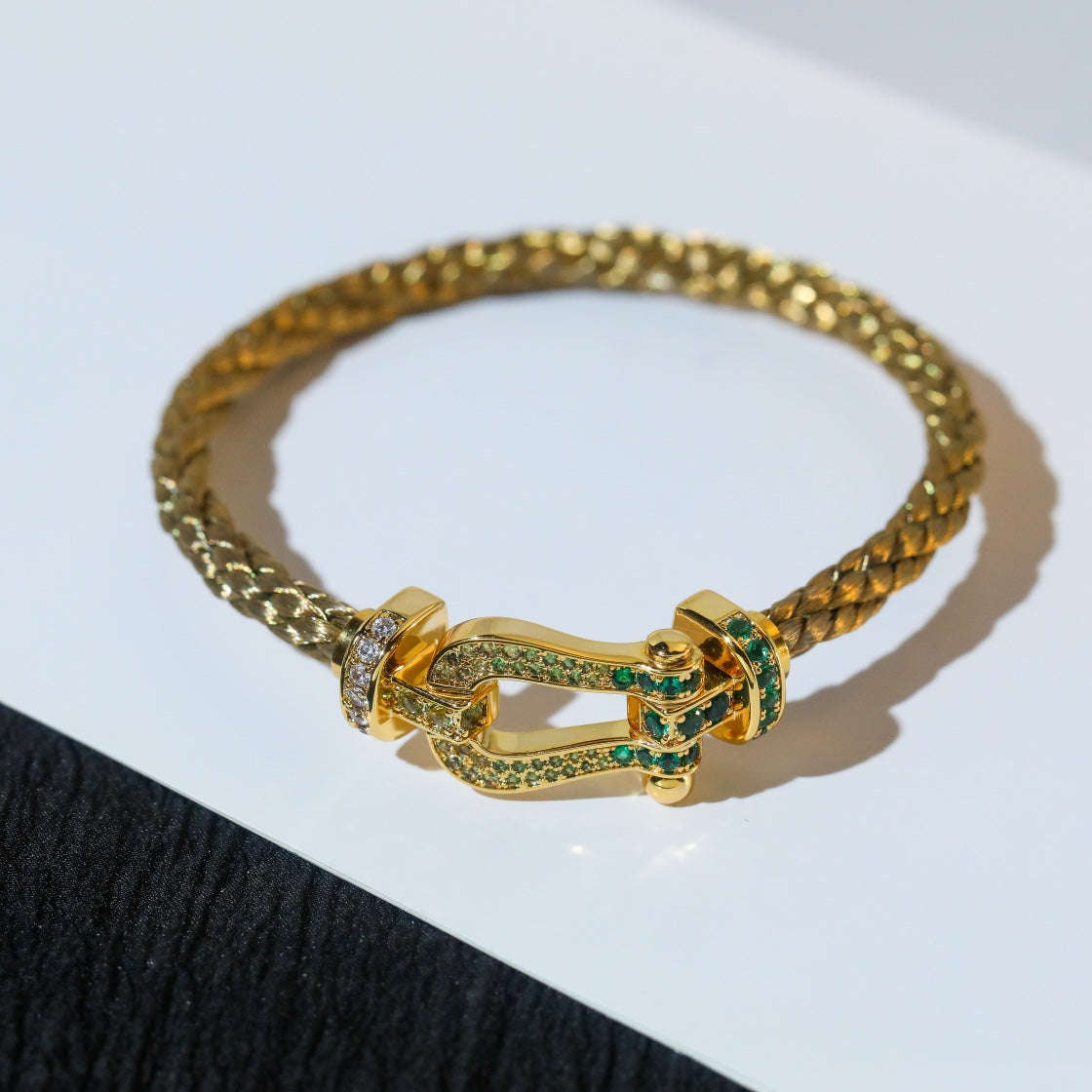 [Lumi Jewellery]FORCE 10 GOLD GREEN DIAMOND PAVED