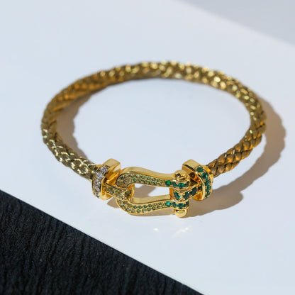 [Lumi Jewellery]FORCE 10 GOLD GREEN DIAMOND PAVED