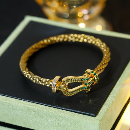 [Lumi Jewellery]FORCE 10 GOLD GREEN DIAMOND PAVED