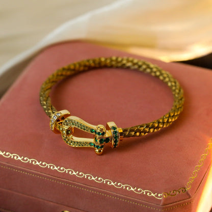 [Lumi Jewellery]FORCE 10 GOLD GREEN DIAMOND PAVED