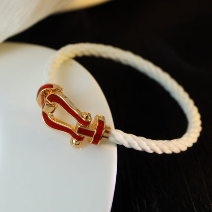 [Lumi Jewellery]FORCE 10 WHITE TEXTILE DIAMOND PAVED