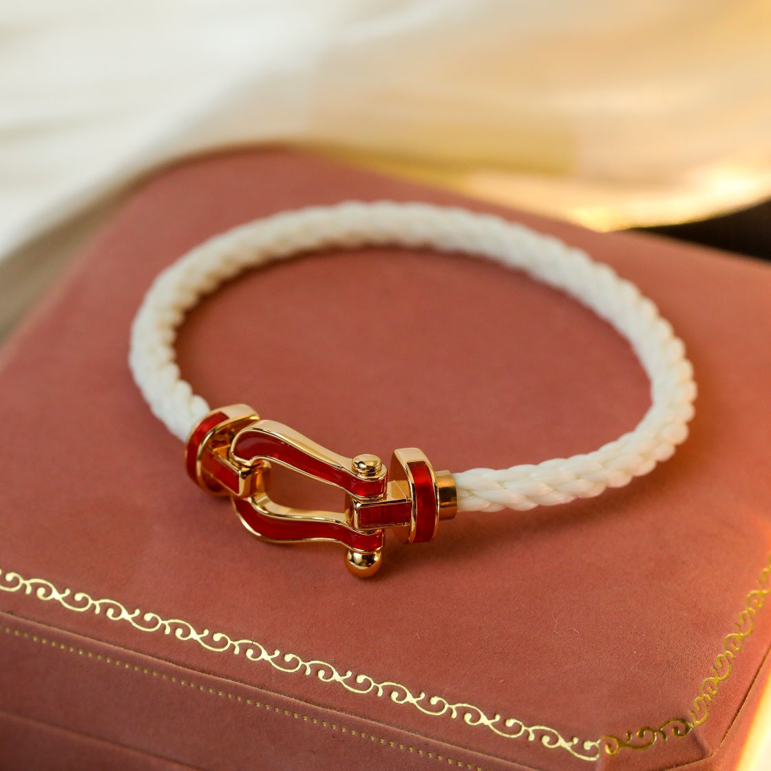 [Lumi Jewellery]FORCE 10 WHITE TEXTILE DIAMOND PAVED