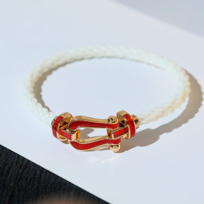 [Lumi Jewellery]FORCE 10 WHITE TEXTILE DIAMOND PAVED