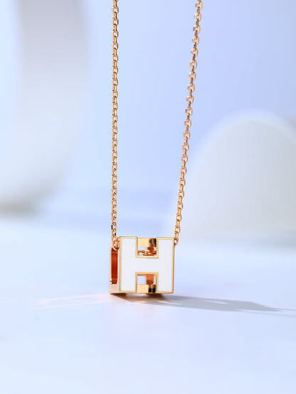 [Lumi Jewellery]H CAGE PINK GOLD NECKLACE