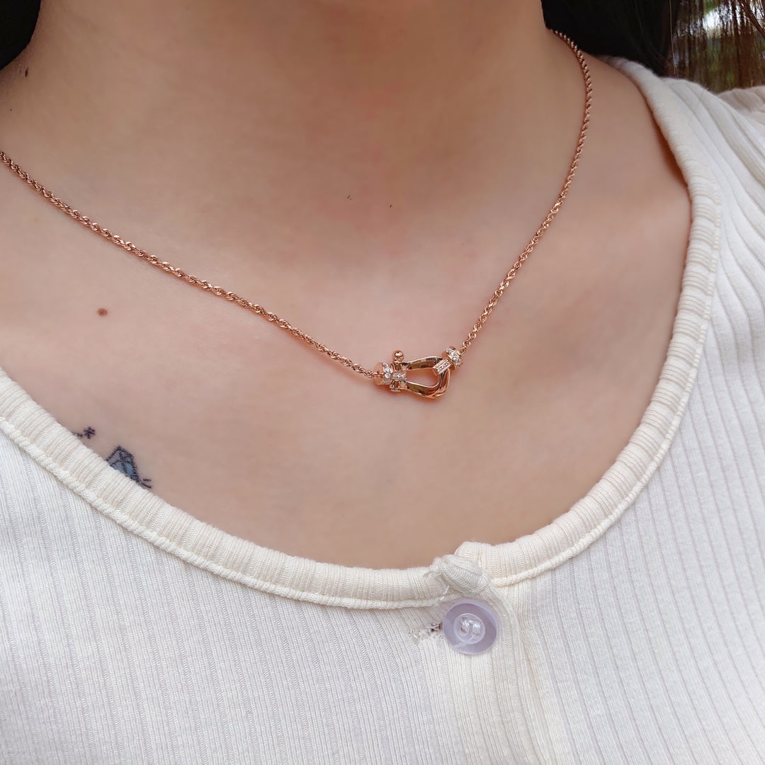 [Lumi Jewellery]FORCE 10 PINK GOLD DIAMOND NECKLACE