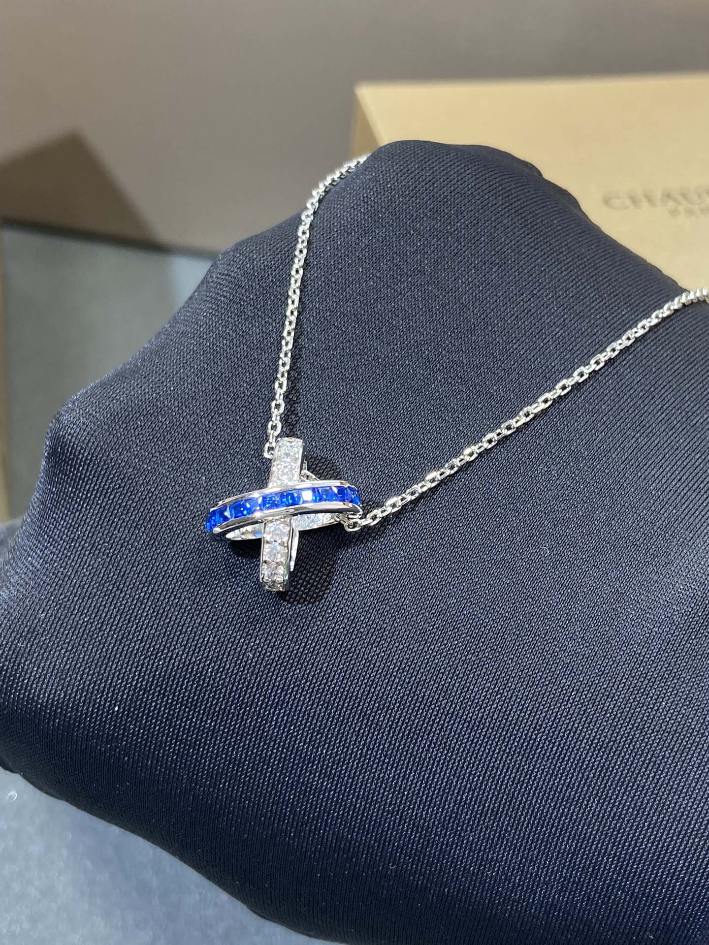 [Lumi Jewellery]LIENS DIAMOND SILVER NECKLACE