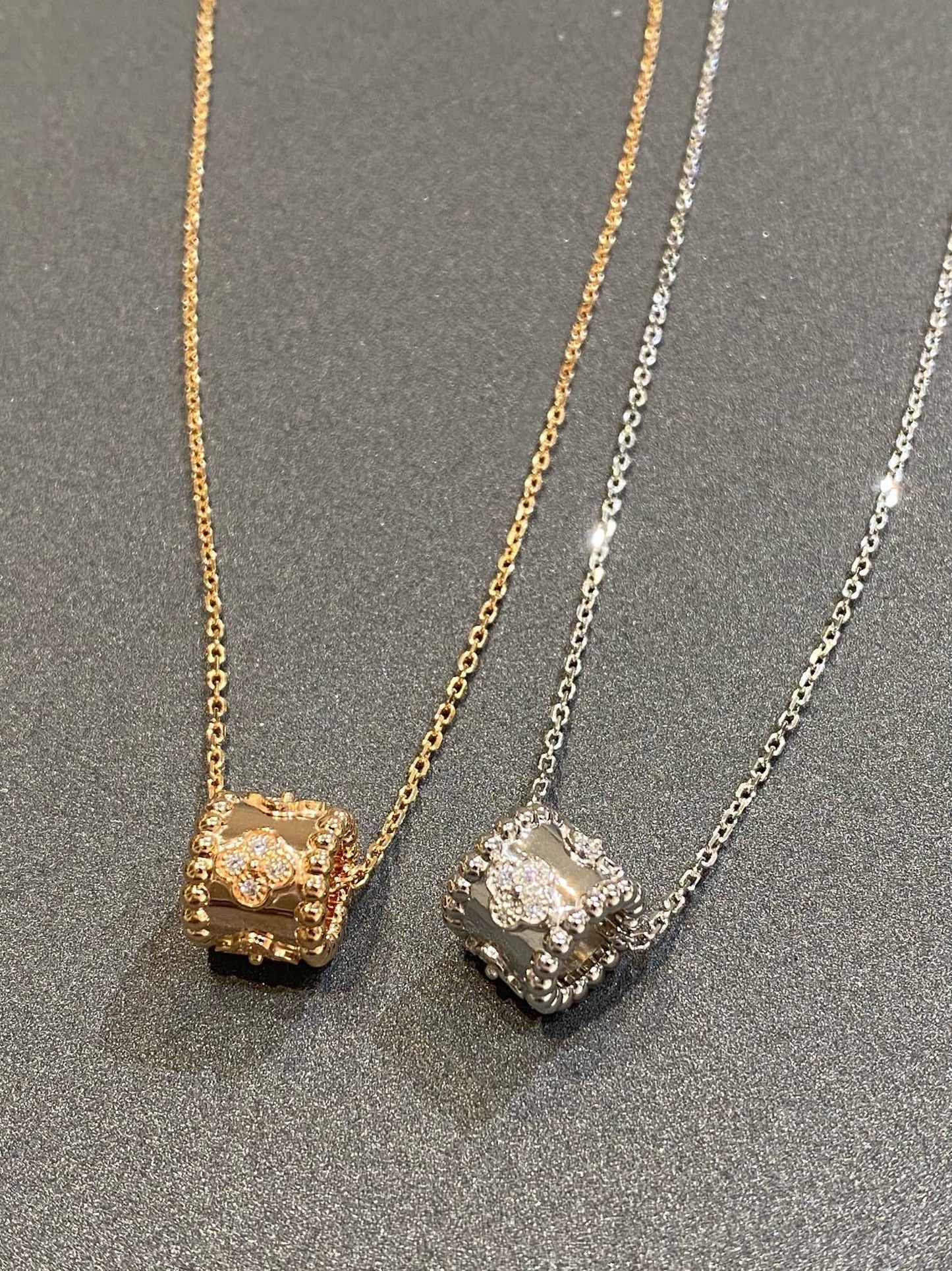 [Lumi Jewellery]PERLEE PEDANT SIVLER DIAMOND NECKLACE